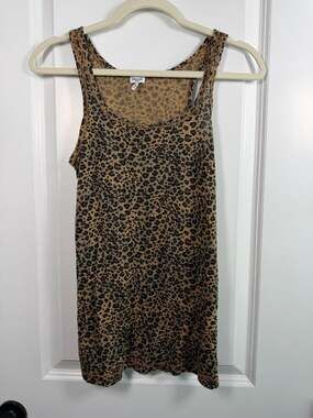Splendid Women's Leopard Print Supima Cotton Modal Tank Top